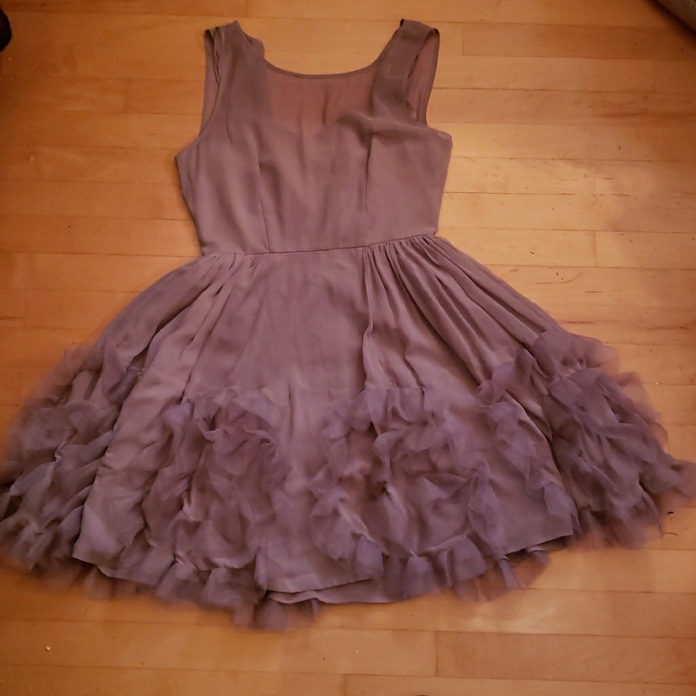 Ruffle dress prom dress